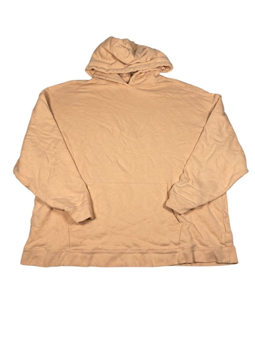 No Boundaries Mens 2XL Orange Peach Hoodie Sweatshirt 100% Cotton Relaxed Fit